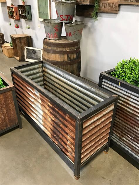 box planters corrugated metal|corrugated metal planter box plans.